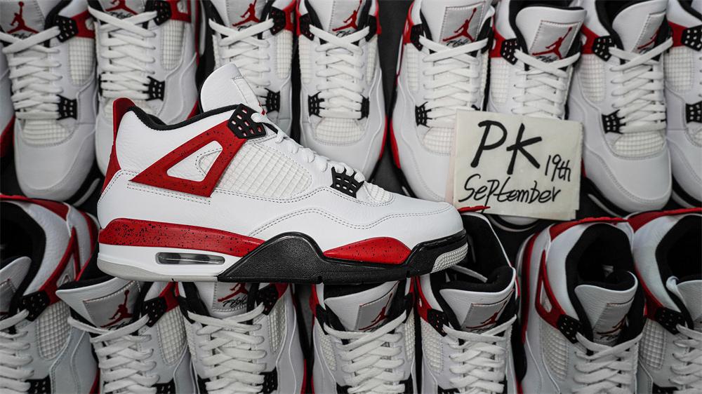 PK GOD Jordan 4 Retro Red Cement RETAIL MATERIALS READY TO SHIP